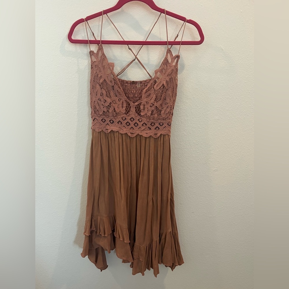 Free People Blush Crochet Tank